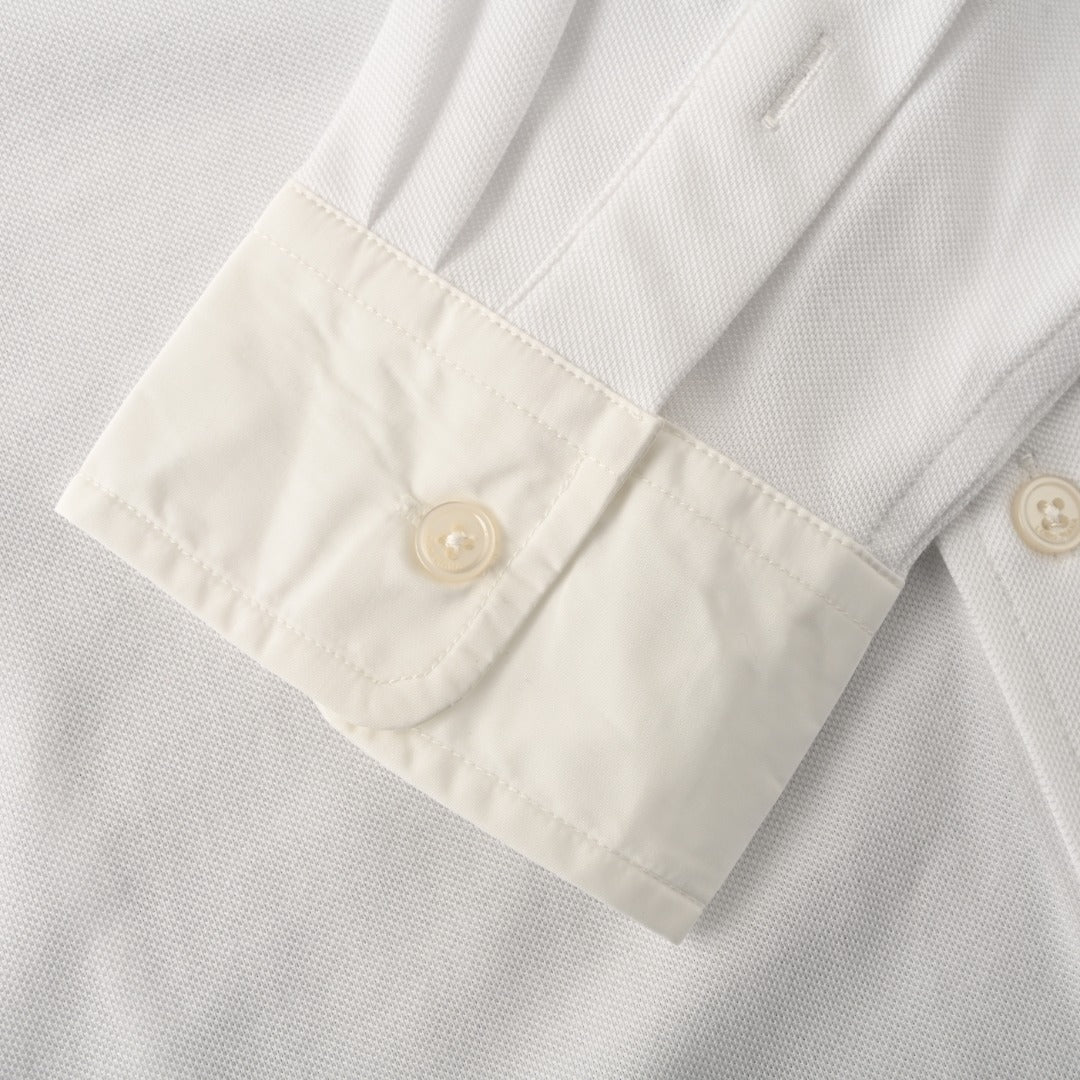 Crest Embroidered White