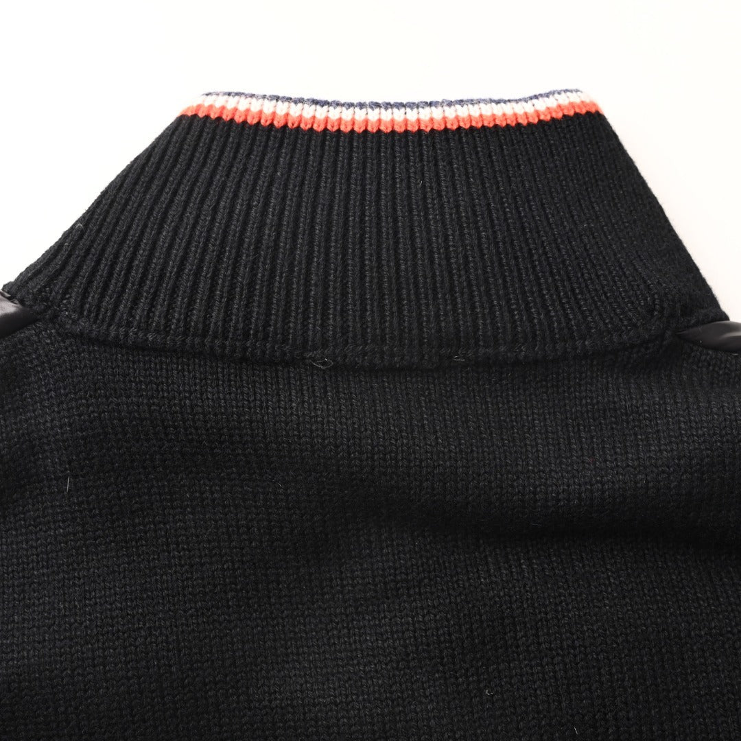 Panelled Cardigan Black