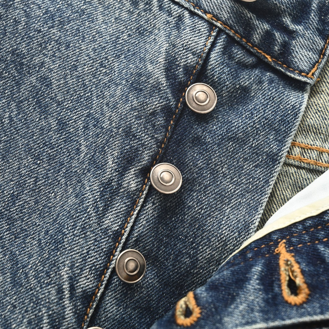 Acid-Wash Utility Denim