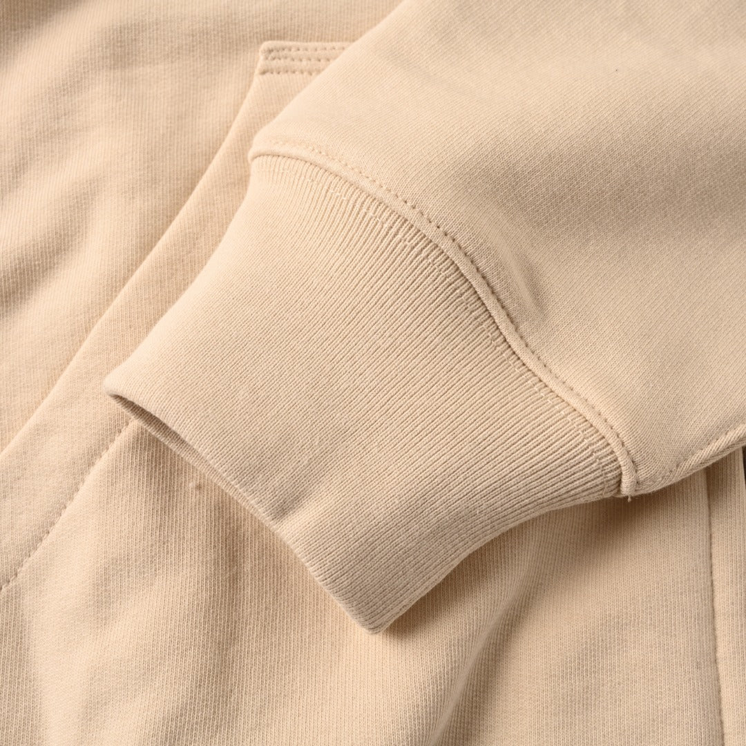 Full-Zip Hooded Pink Beige