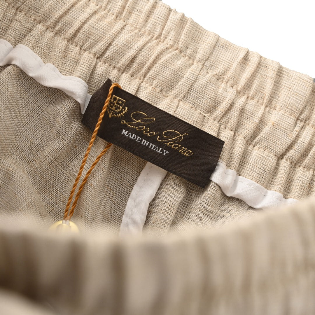 Linen Drawstring Safari Beige