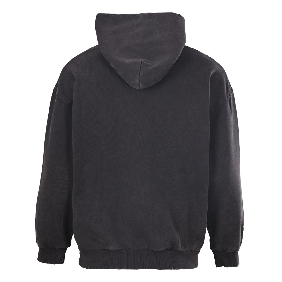 3D Liquified Effect Hoodie Faded Black