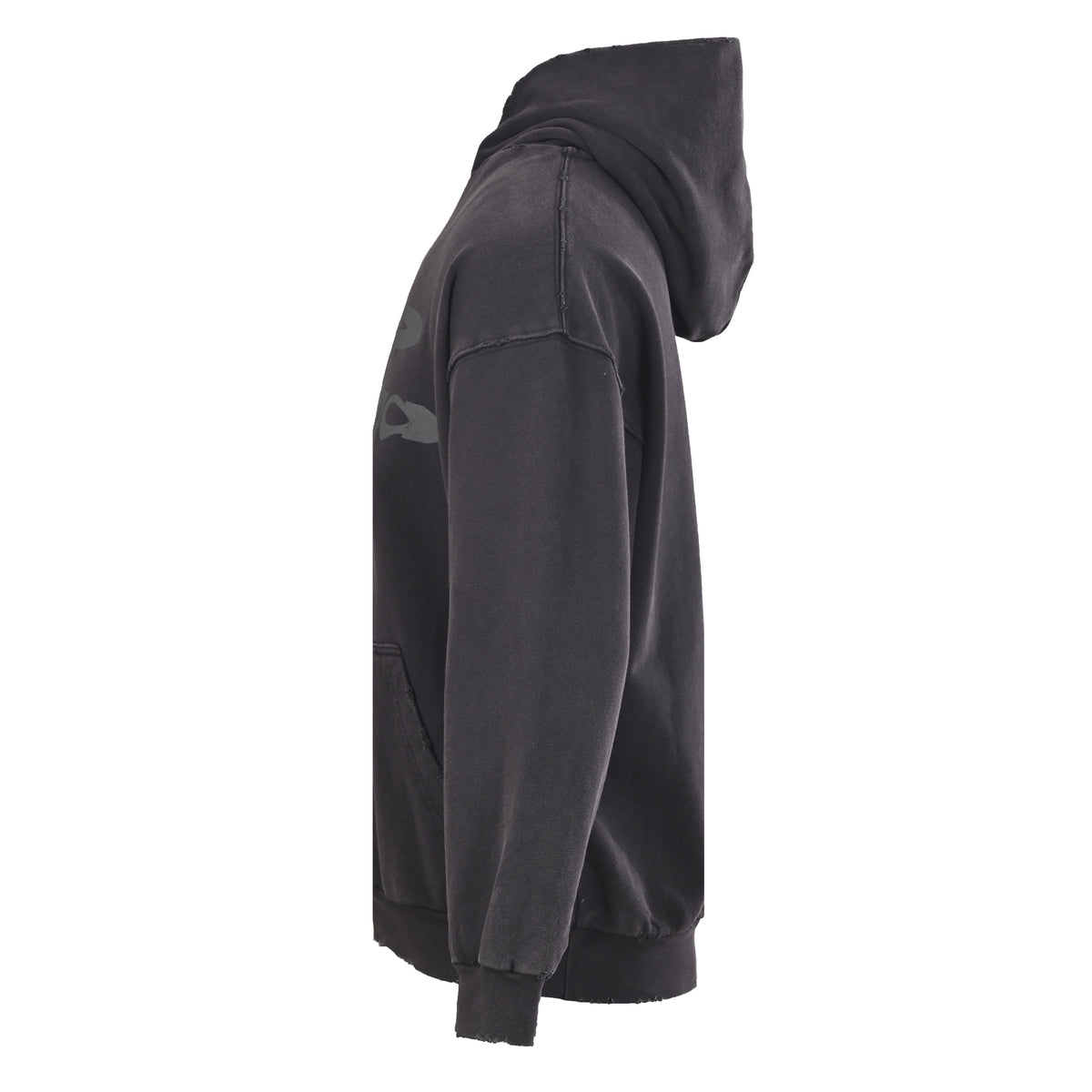 3D Liquified Effect Hoodie Faded Black
