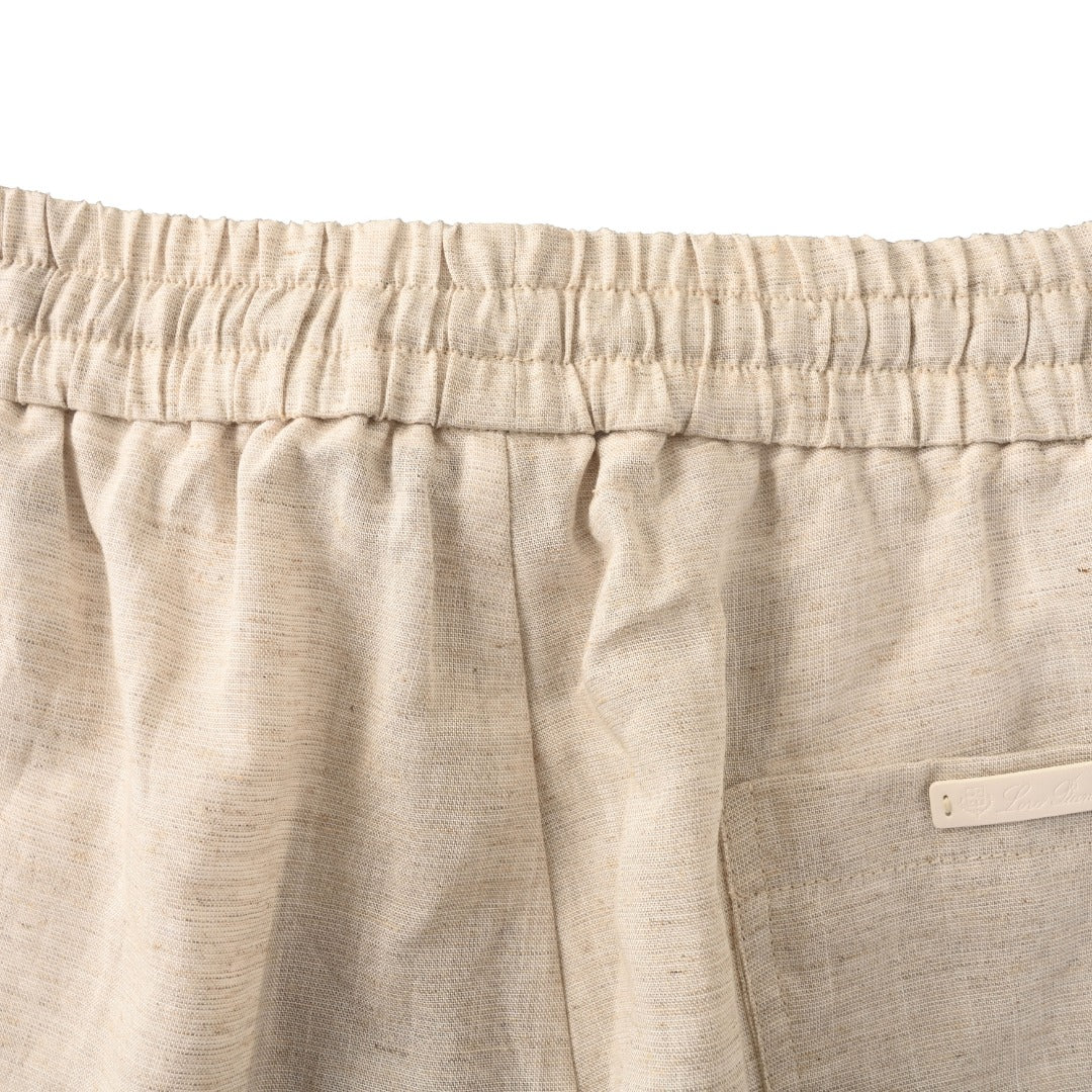 Linen Drawstring Safari Beige