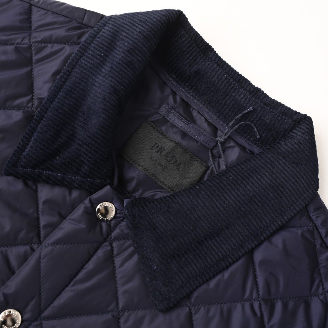 Quilted Re-Nylon Navy Blue