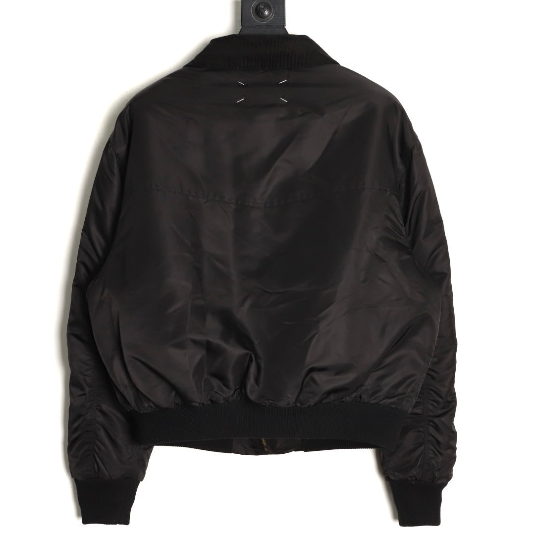 Corduroy Collar Western Black