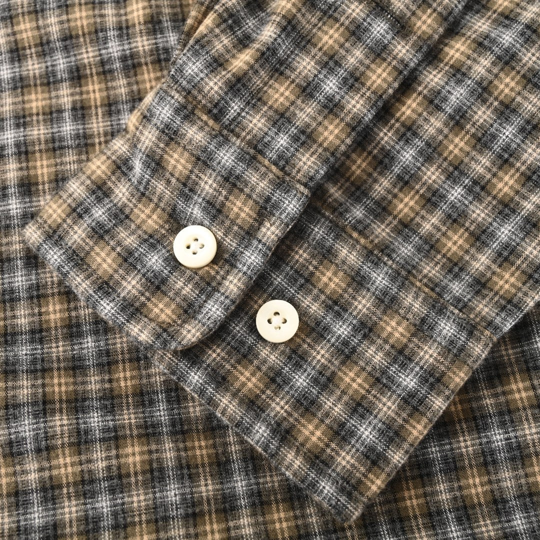 Checked Flannel Grey & Sand