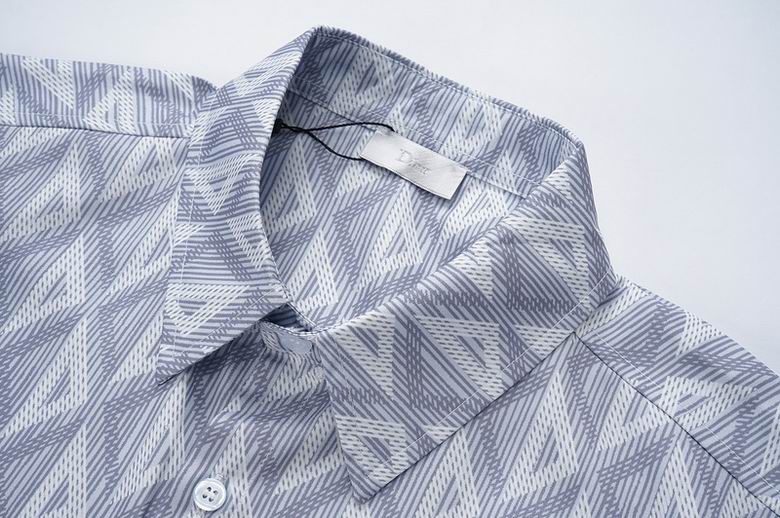CD Diamond Silk Shirt Grey White