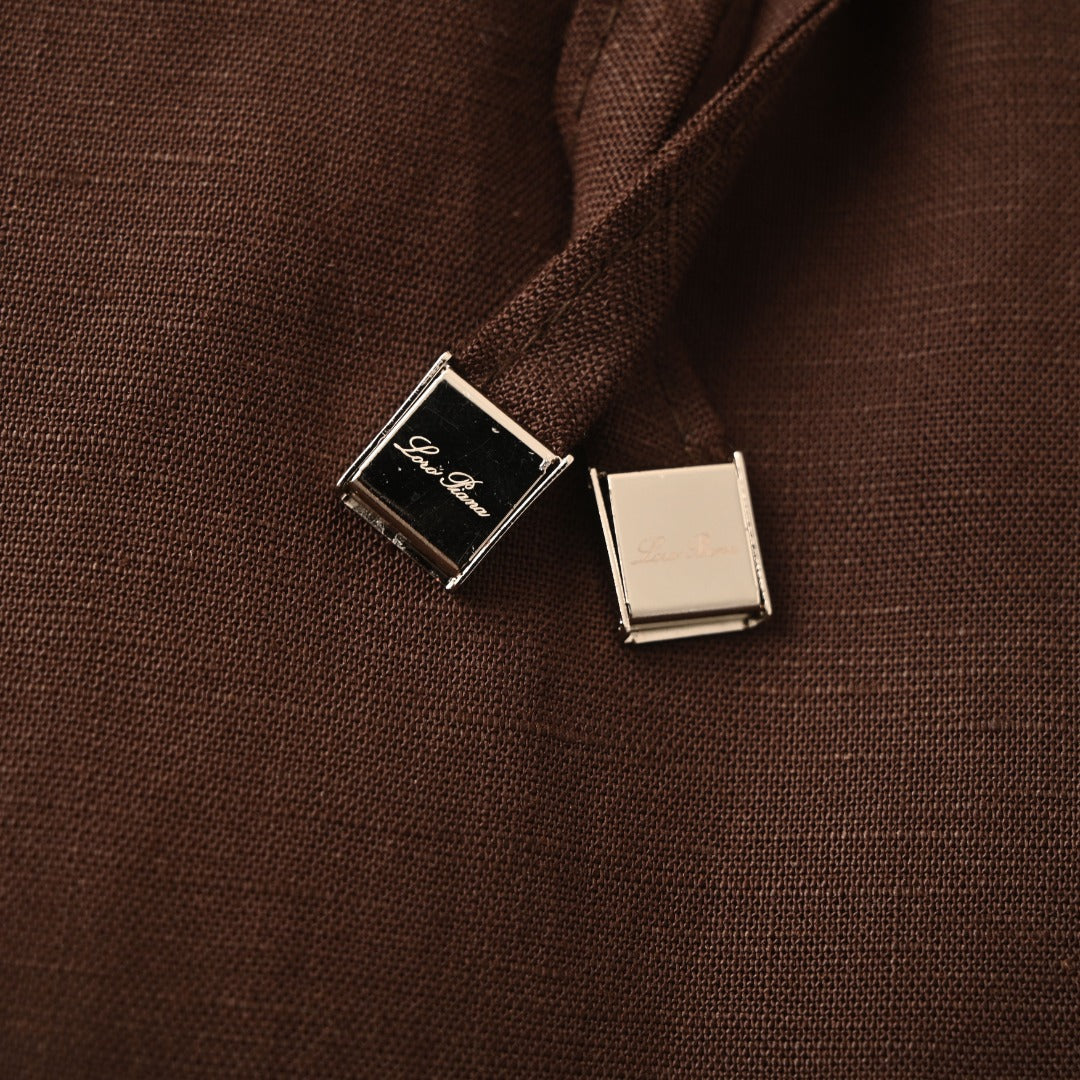 Linen Drawstring Espresso Brown