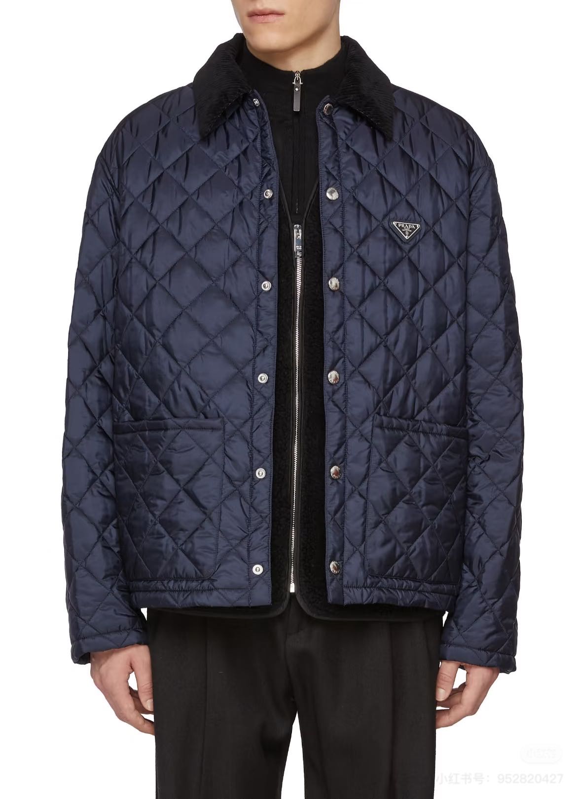 Quilted Re-Nylon Navy Blue