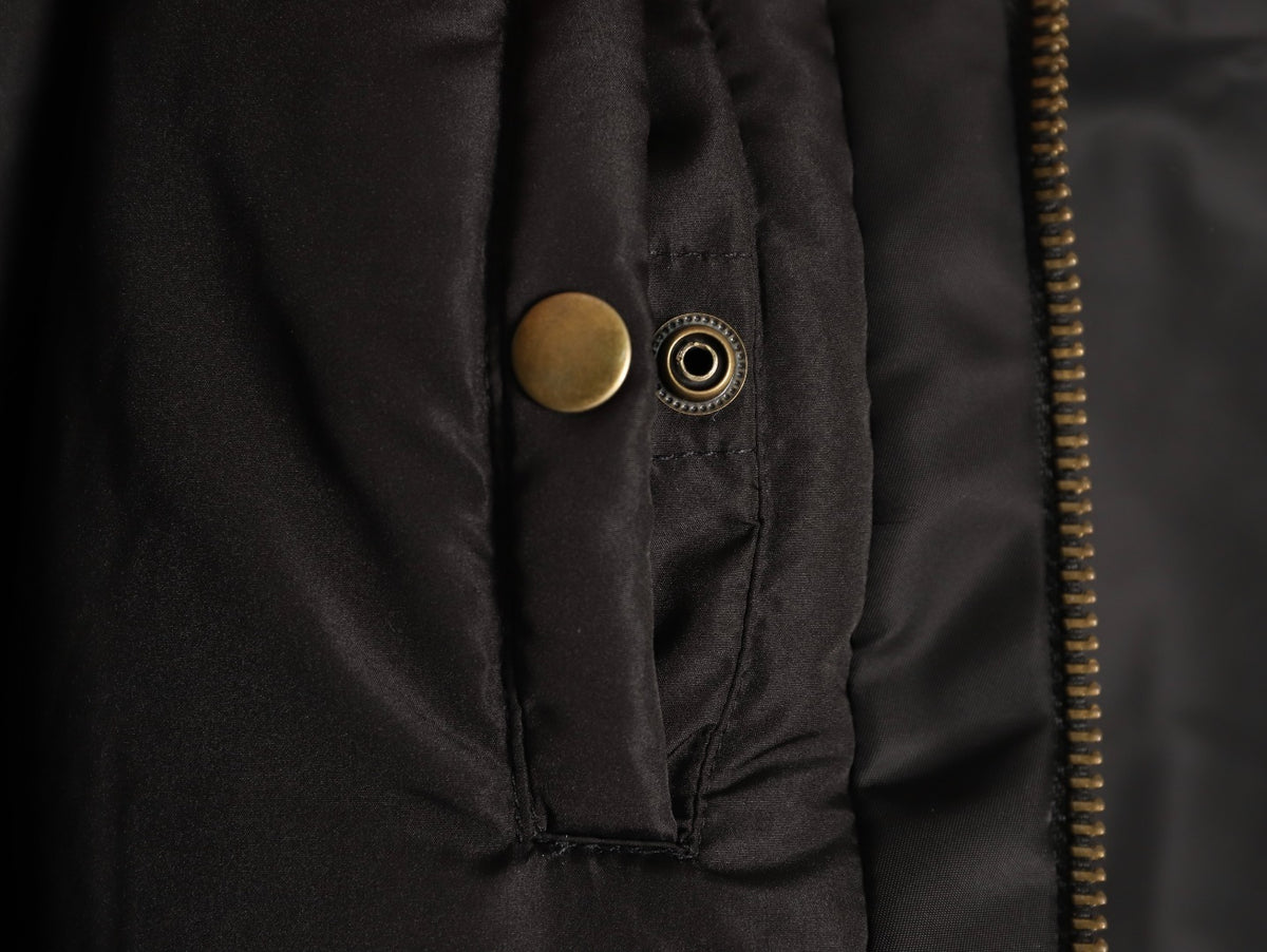 Corduroy Collar Western Black