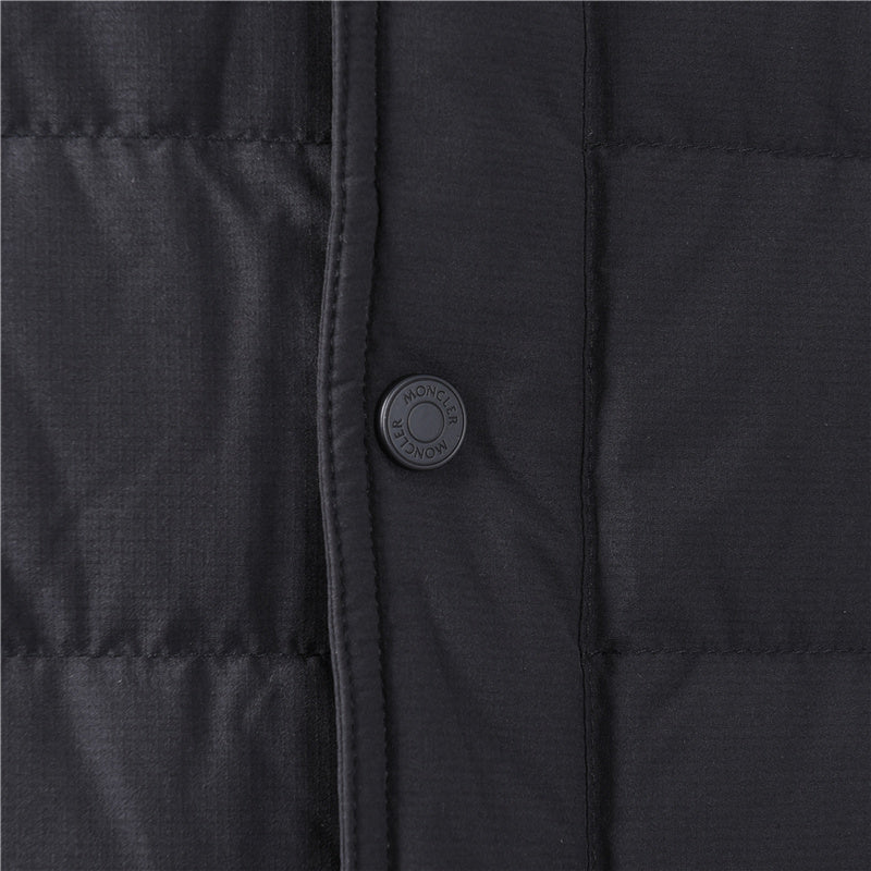 Quilted Snap-Front Black