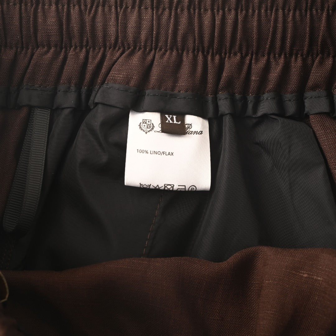 Linen Drawstring Espresso Brown