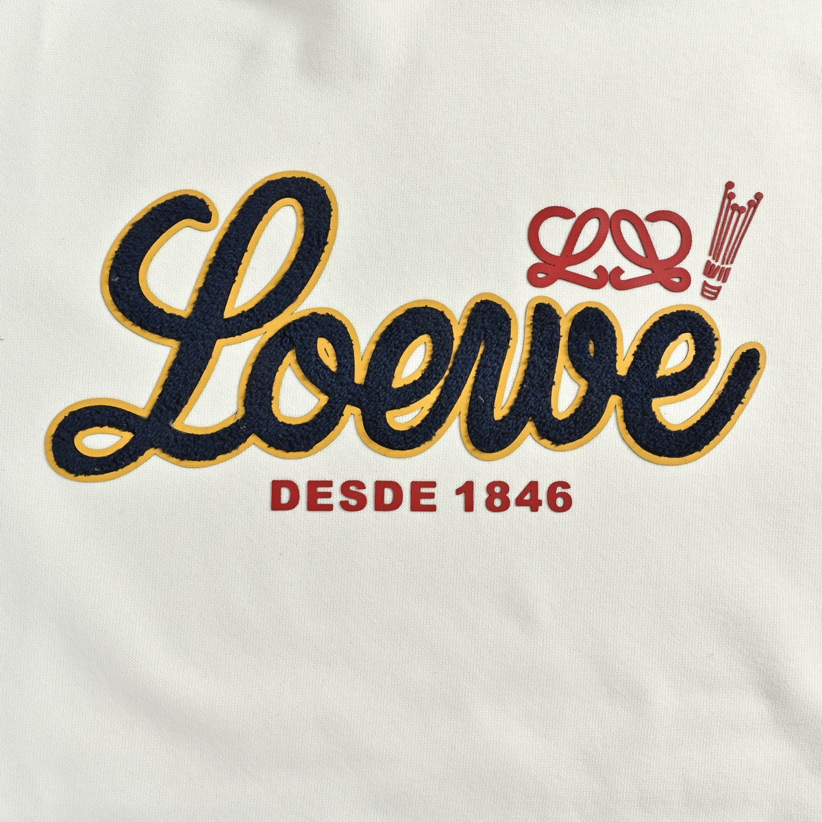 Desde 1846 Anagram Hoodie Cream