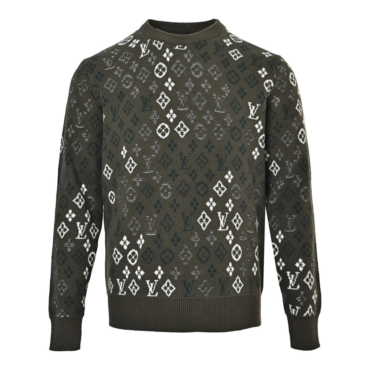 Monogram Pullover Forest Green