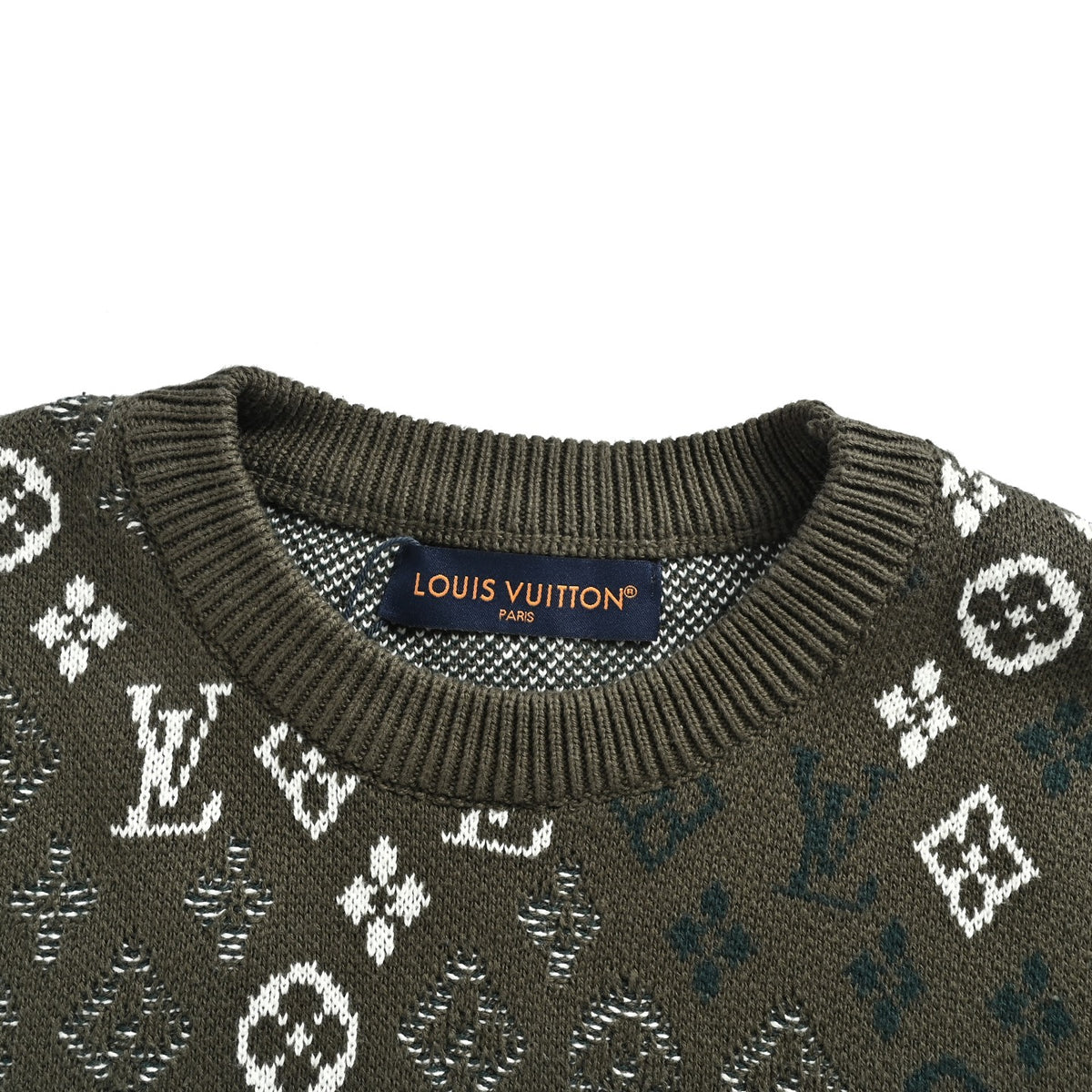 Monogram Pullover Forest Green