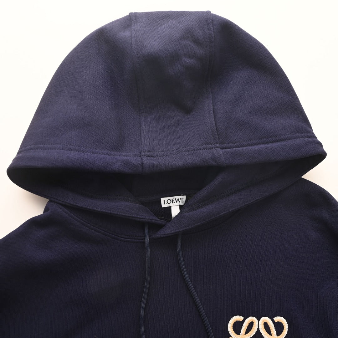 x Paula’s Ibiza Anagram Hoodie Navy Blue