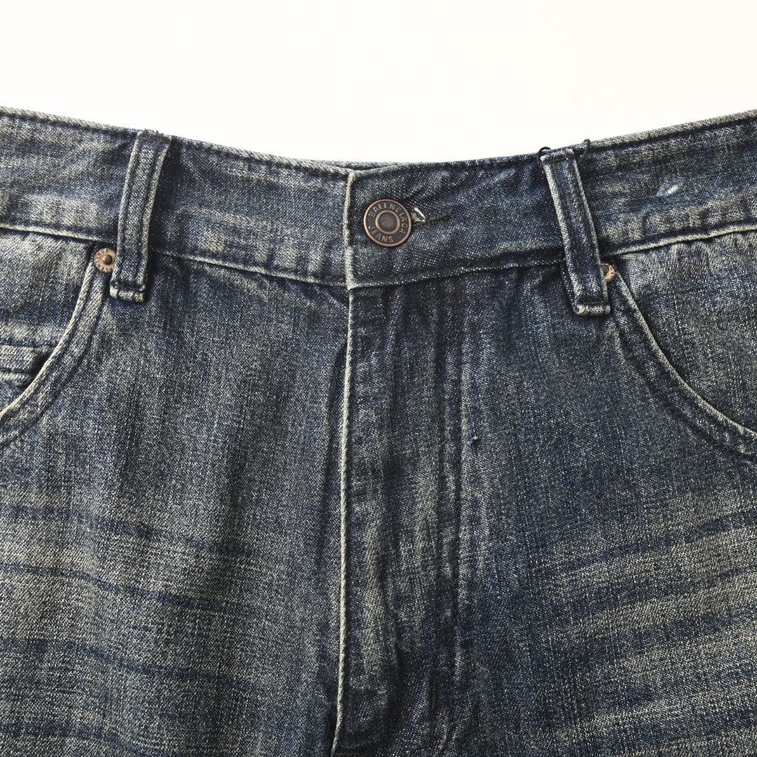 Minimal Baggy Pants Dirty Grey & Light Blue