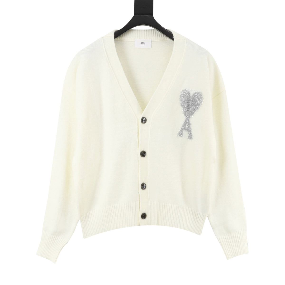 Ami de Coeur Silver Sequin Off-White