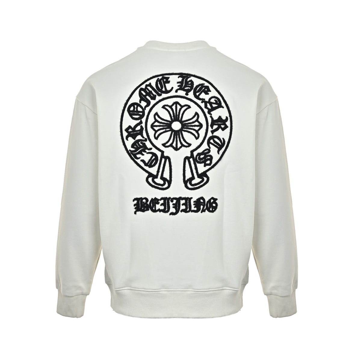 Horseshoe Logo Crewneck Sweatshirt White