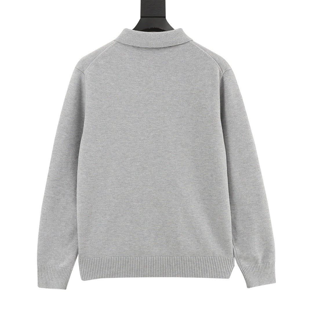 Knit Polo Grey