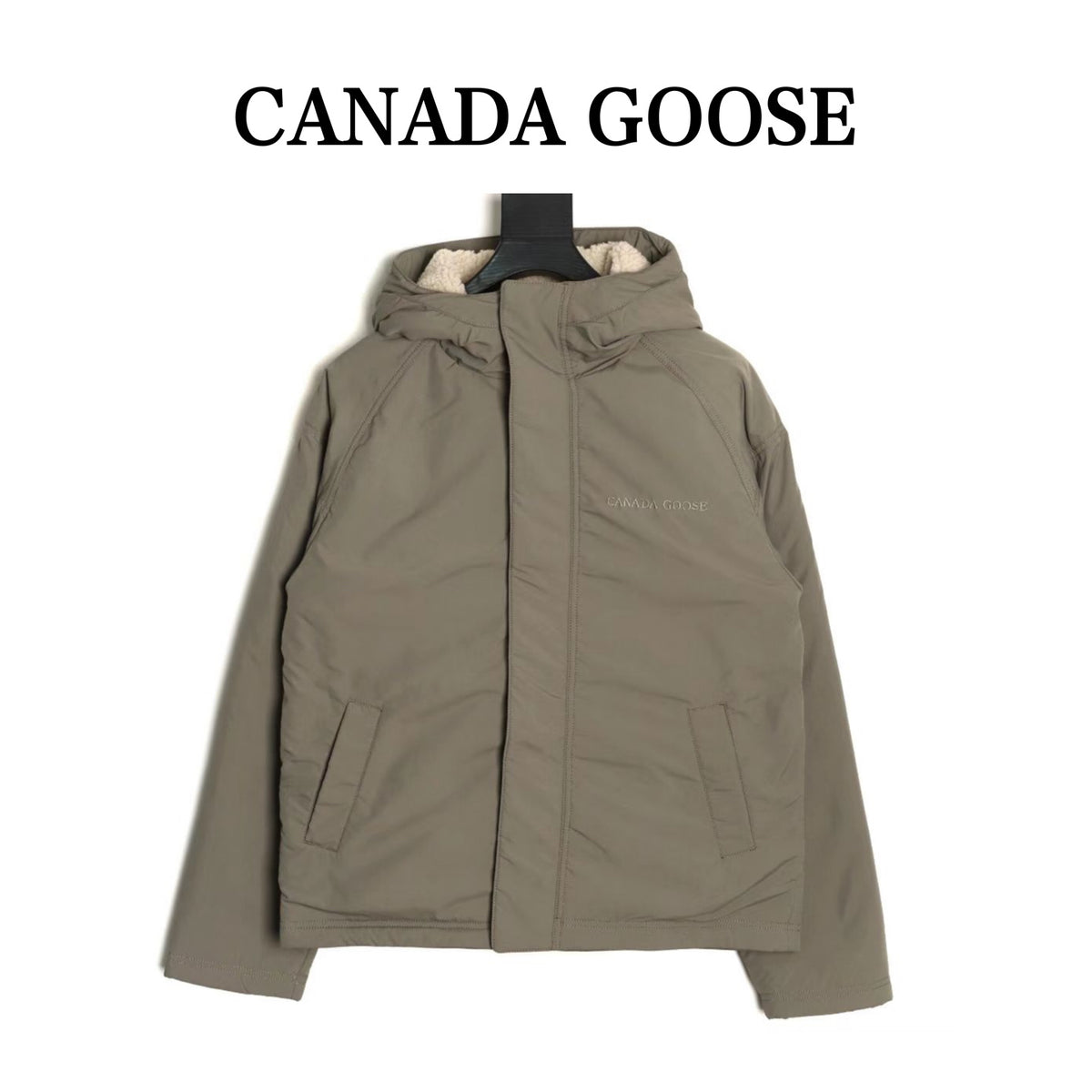 Alberni Reversible Fleece Bomber Light Tan Sage