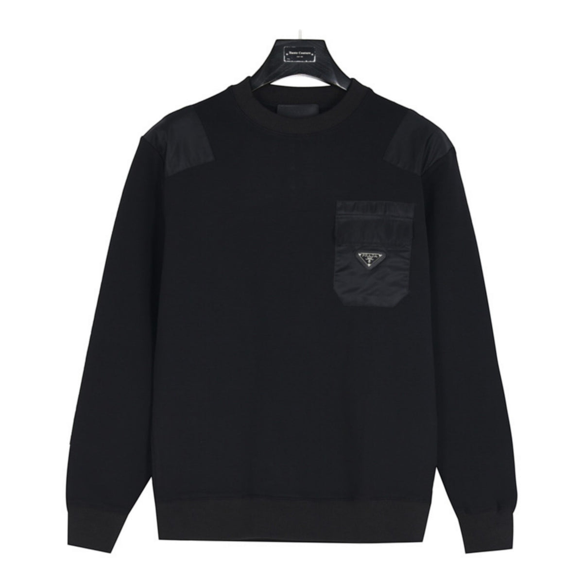 Triangle Logo Panelled Black