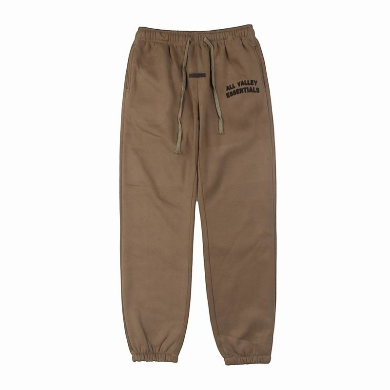 Fleece Drawstring Sweatpants Brown