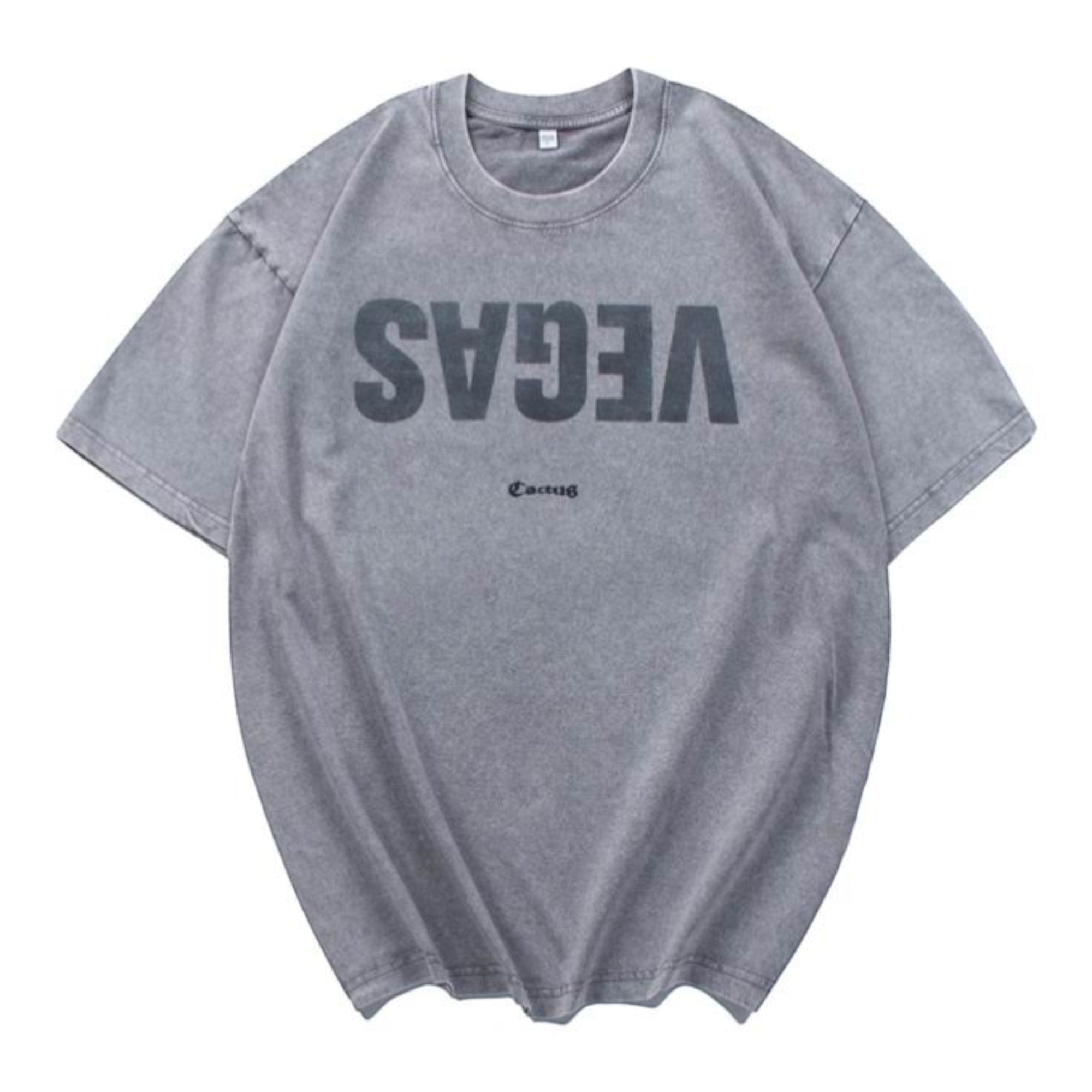 Cactus Vegas Graphic T-Shirt Grey