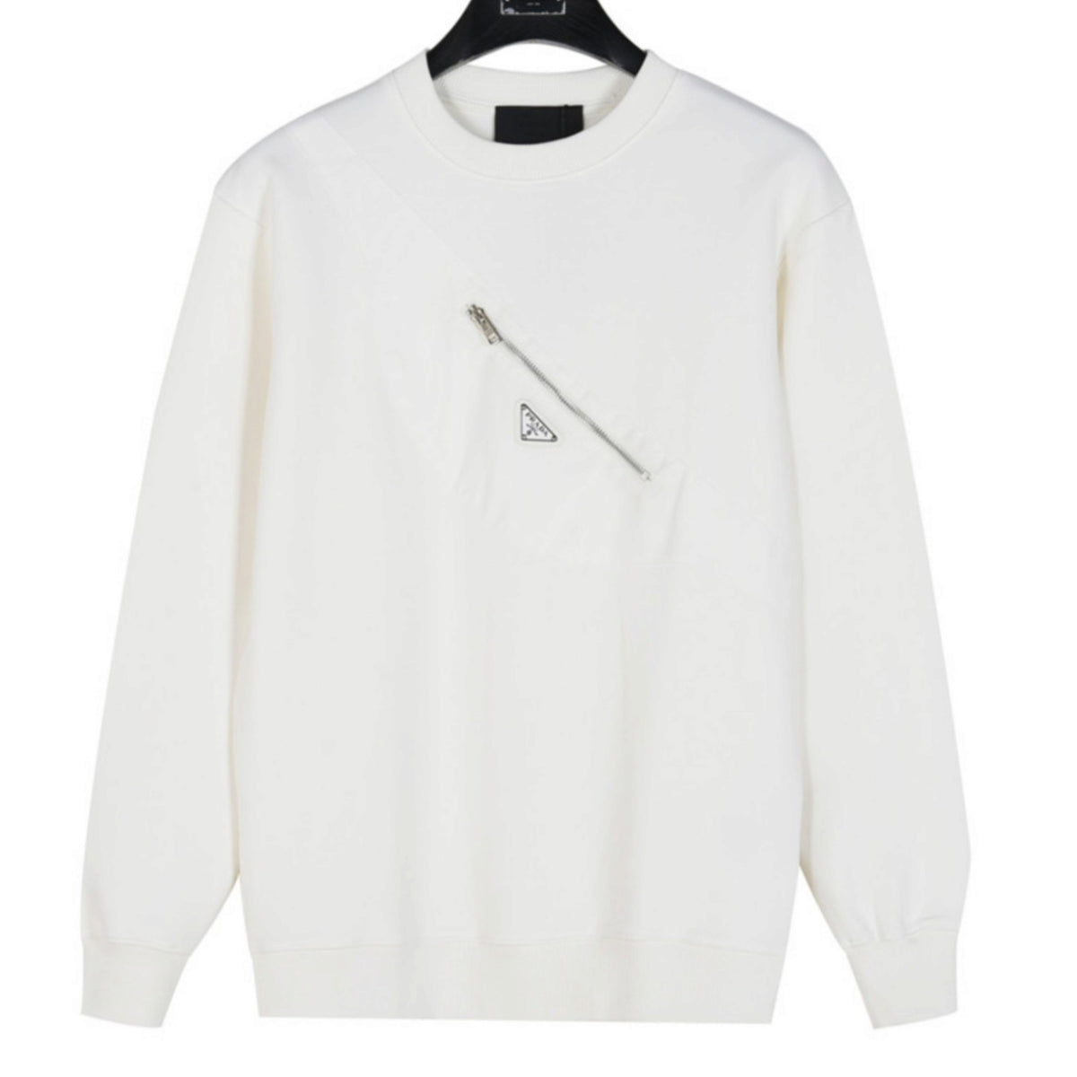 Triangle Logo Zip Pocket White