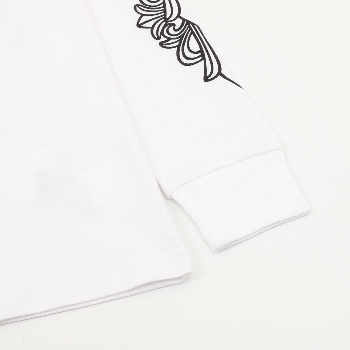 Floral Horseshoe Long Sleeve T-Shirt White