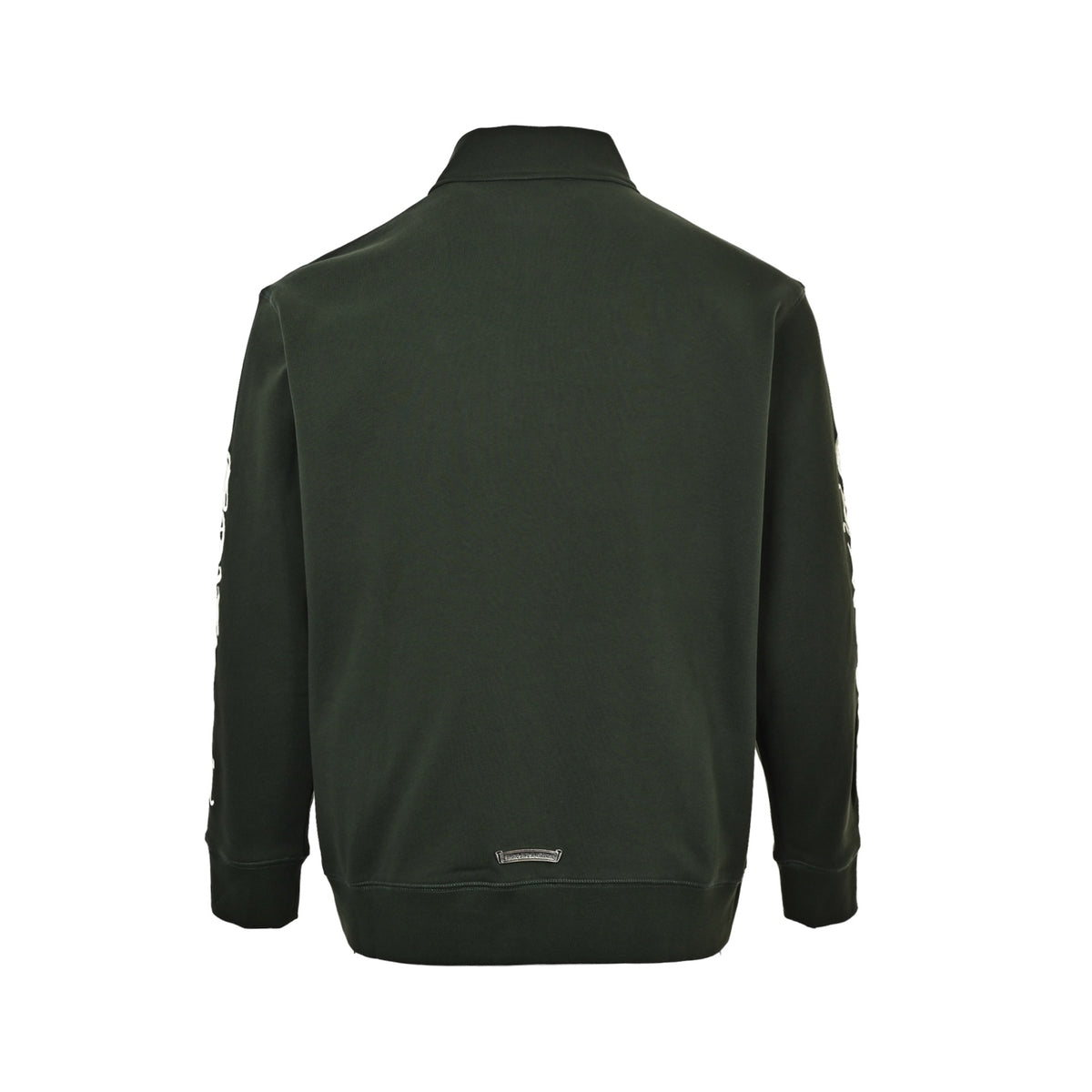 Script Embroidered Half-Zip Sweatshirt Dark Green