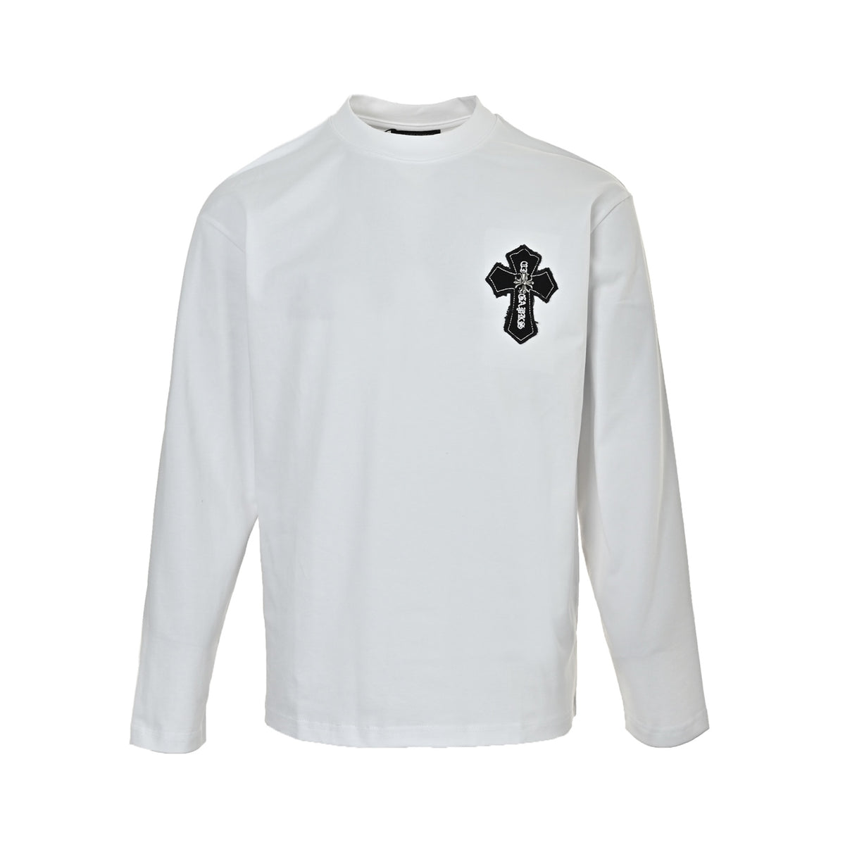 Cross Graphic Long Sleeve T-Shirt White & Black