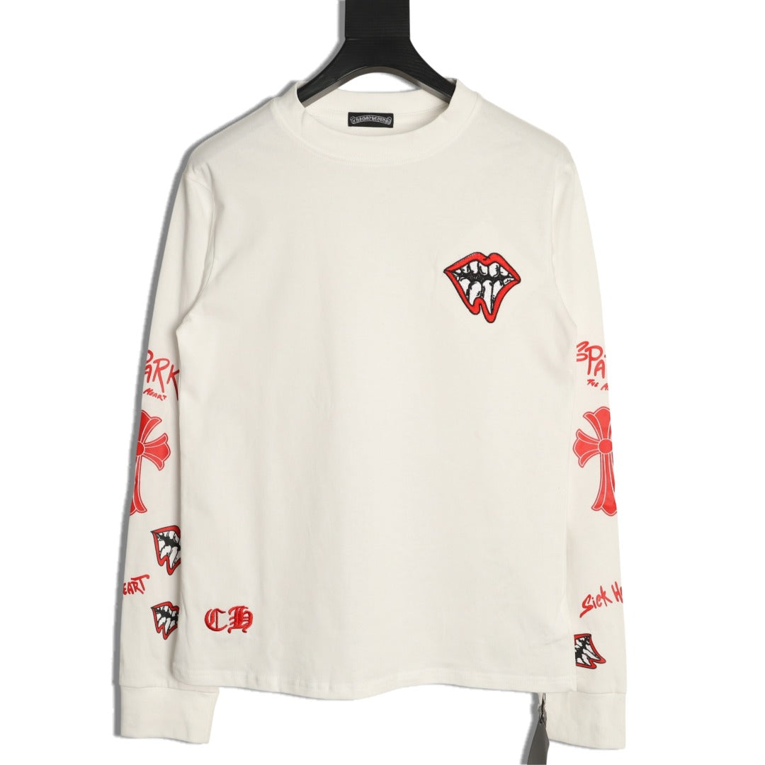 x Matty Boy Graphic Long Sleeve T-Shirt White & Red