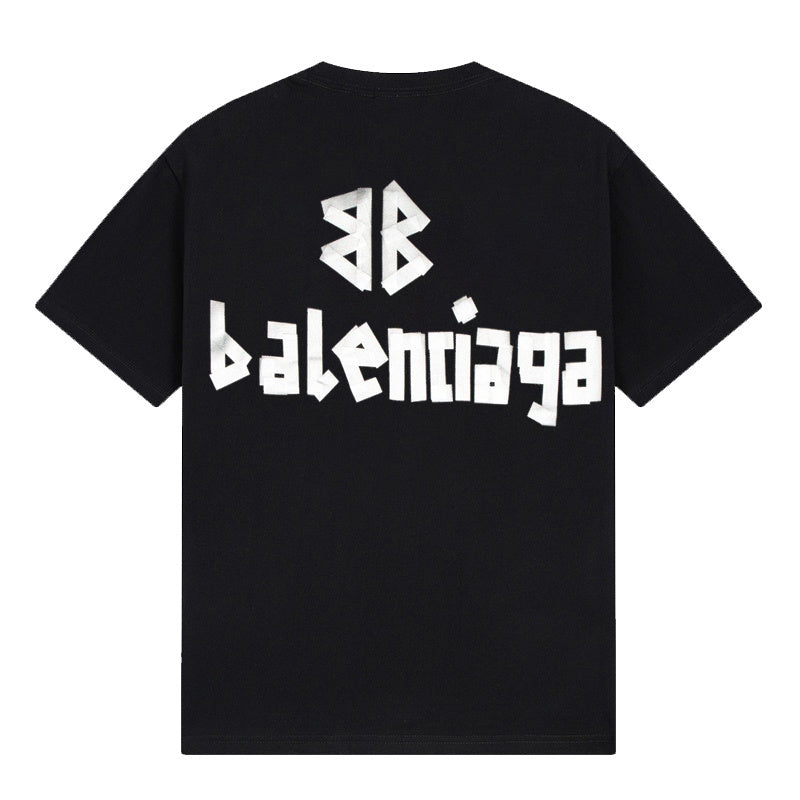 Tape Logo Medium Fit T-Shirt Black