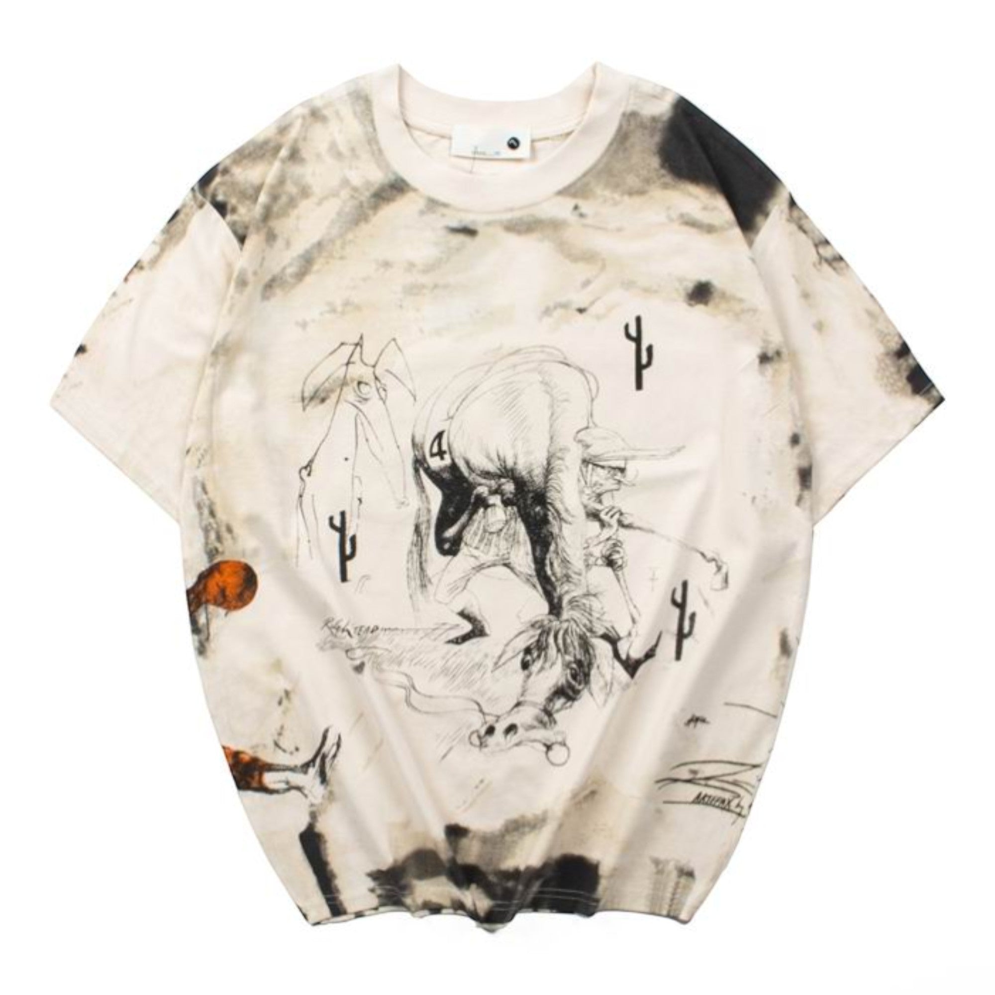 Fear Graphic T-Shirt Beige