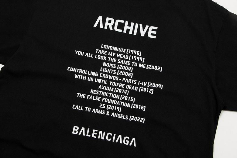 Music Archive Series Connected Oversized T-Shirt Black
