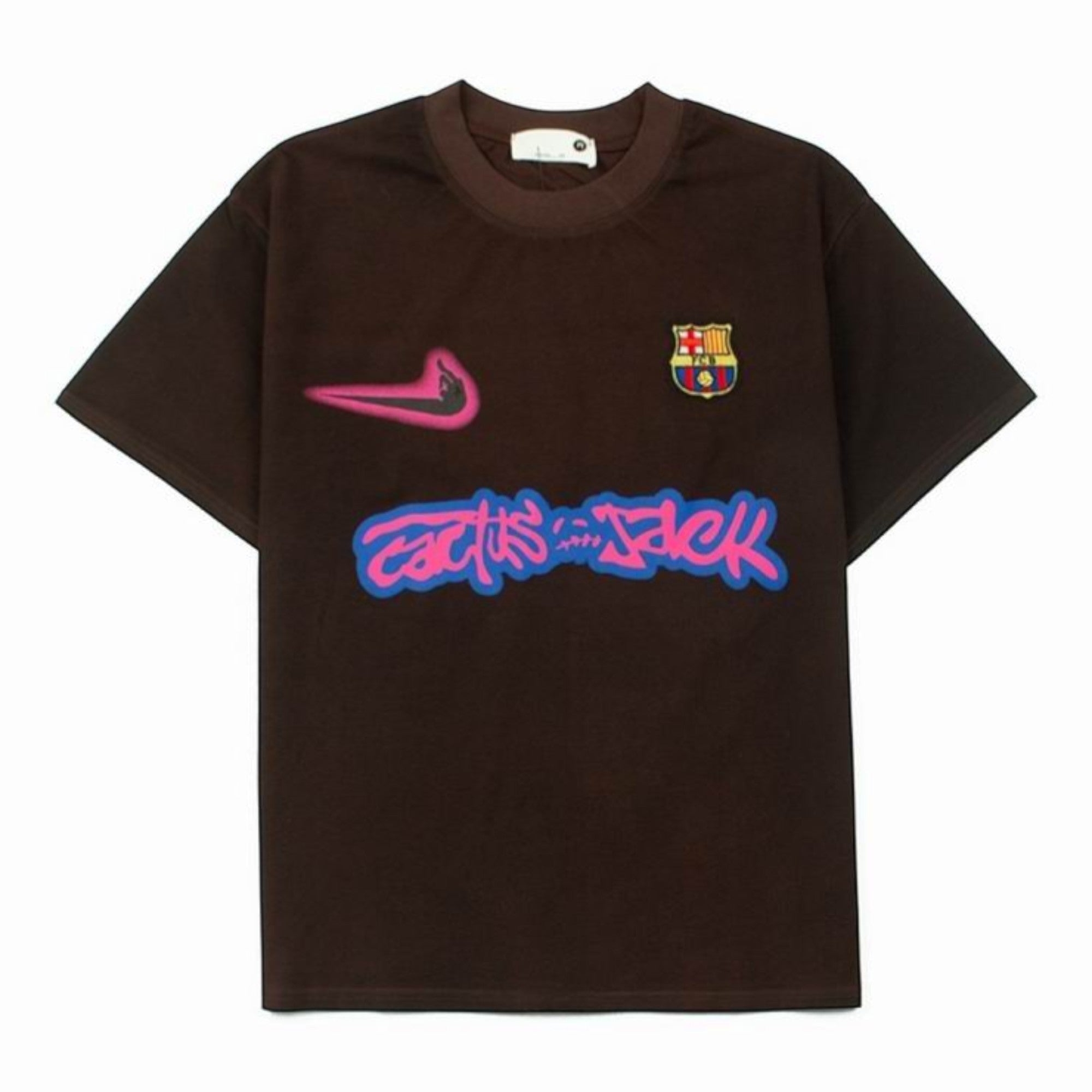Barcelona x Cactus Jack Graphic T-Shirt Brown