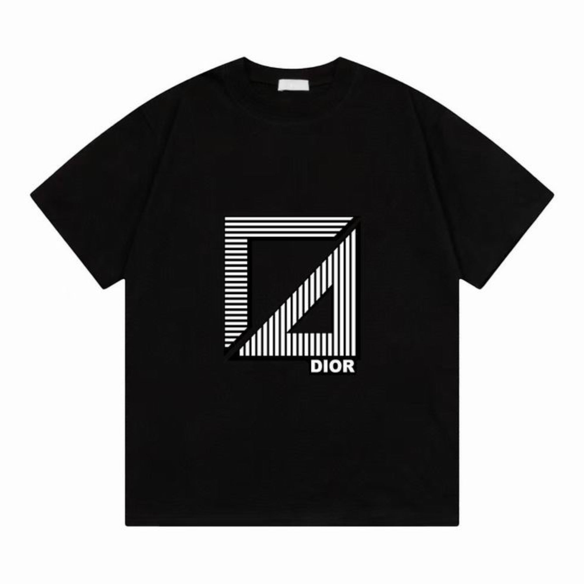 Geometric Frame Logo T-Shirt Black