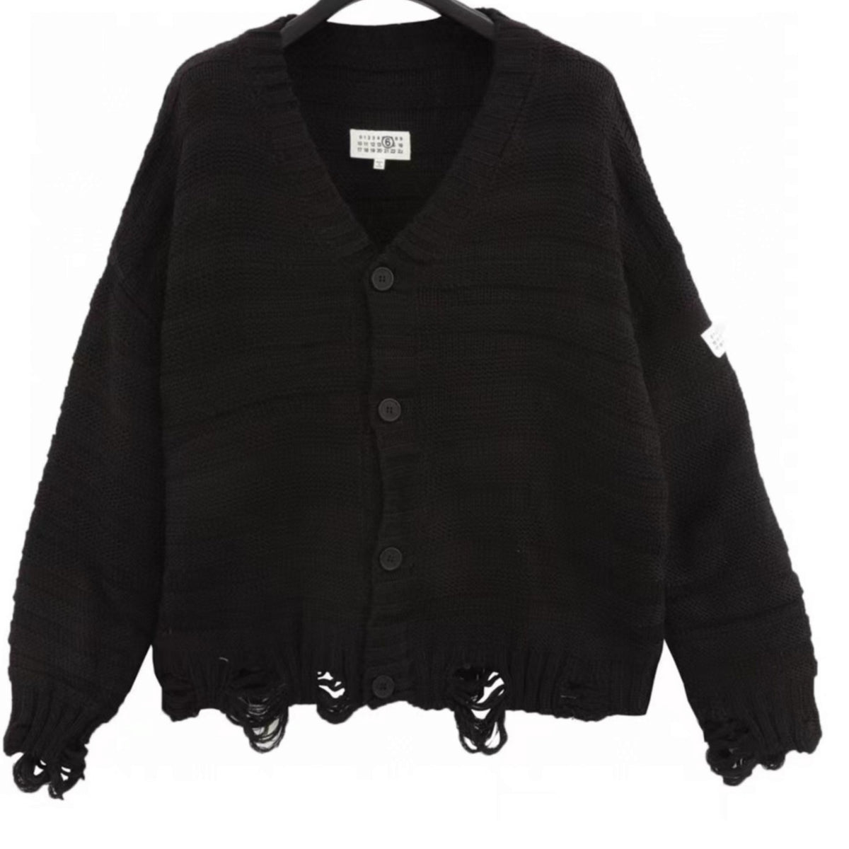 Distressed Knit Black