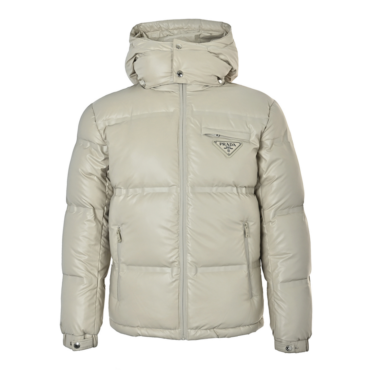 Logo Plaque Down Puffer Beige