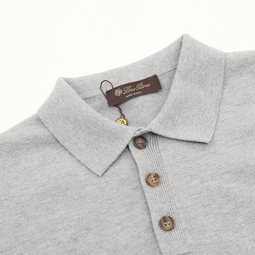 Knit Polo Grey