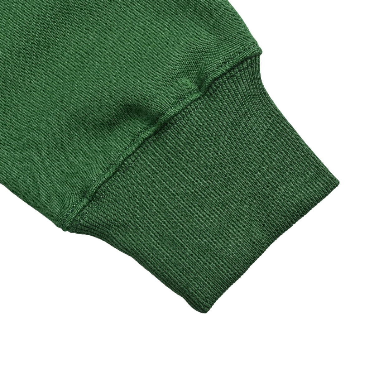 Anagram Leather-Pocket Hoodie Dark Green