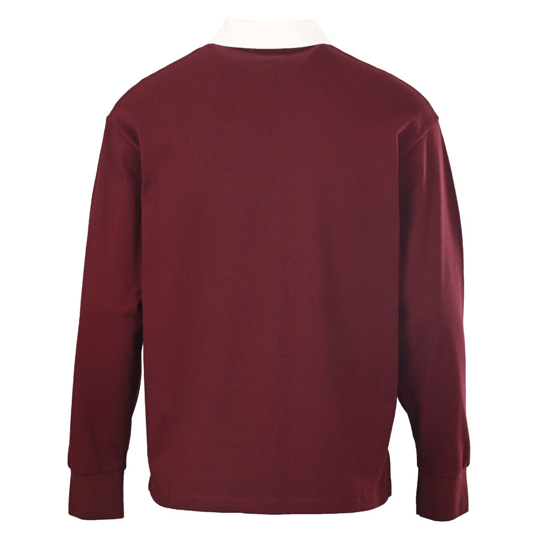 Contrast Collar Burgundy