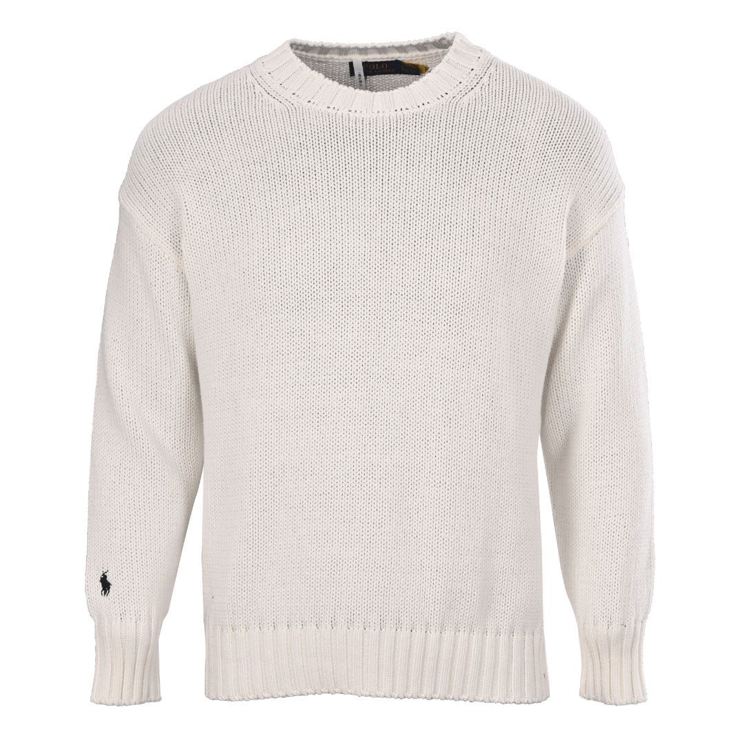 Cotton Crewneck Jumper White