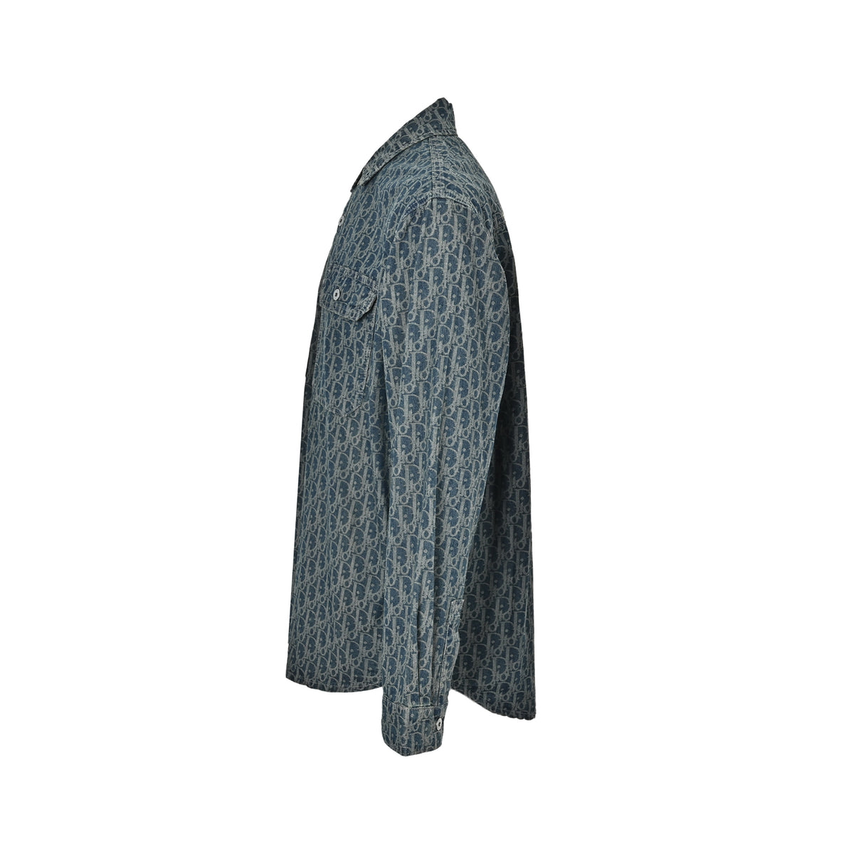 Oblique Denim Overshirt Blue