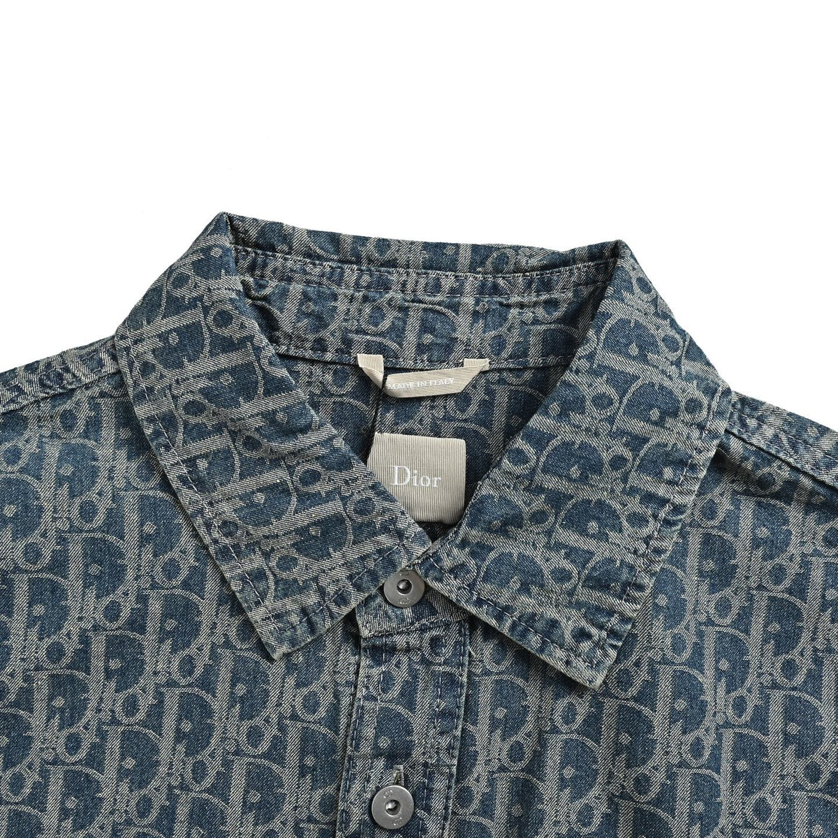 Oblique Denim Overshirt Blue