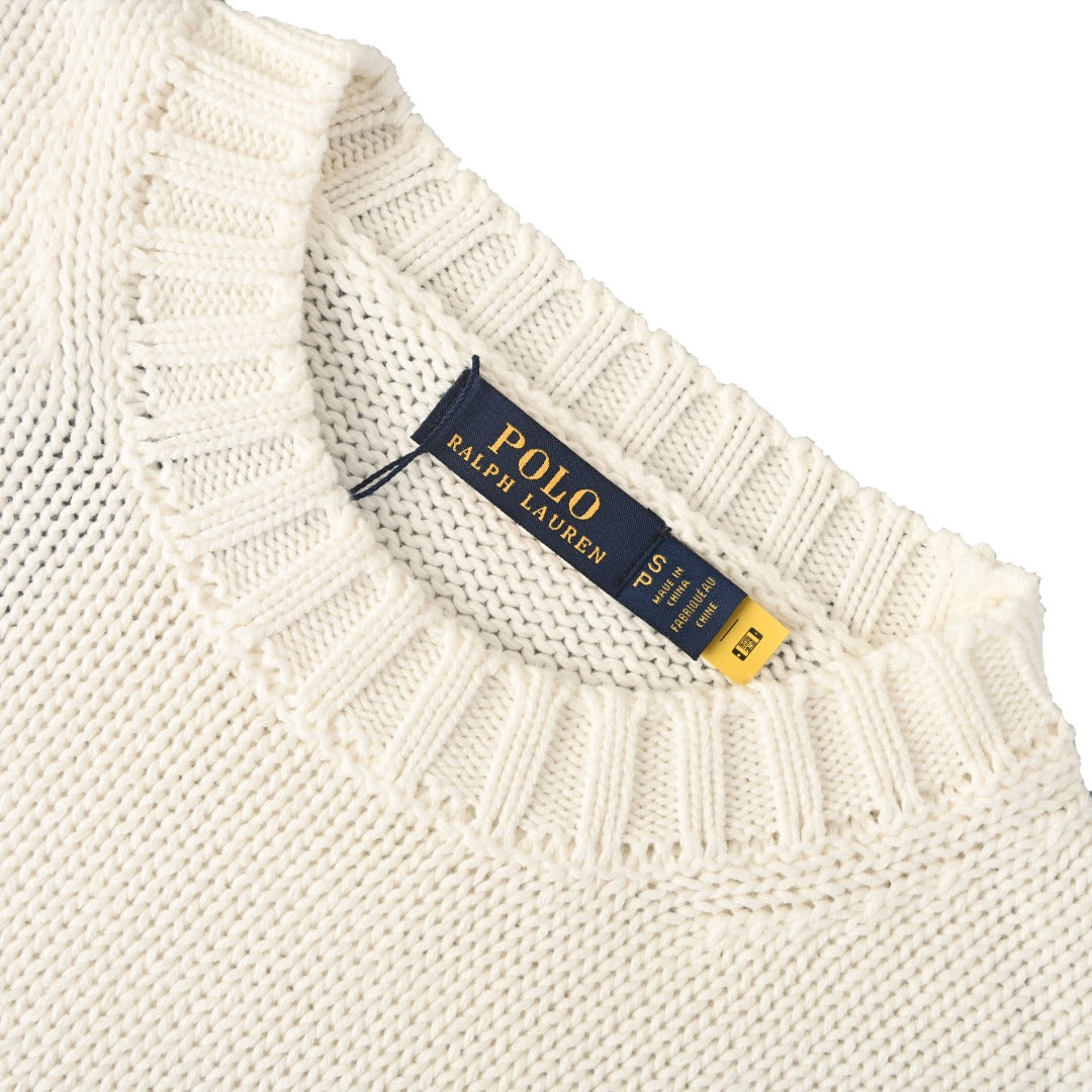 Cotton Crewneck Jumper White