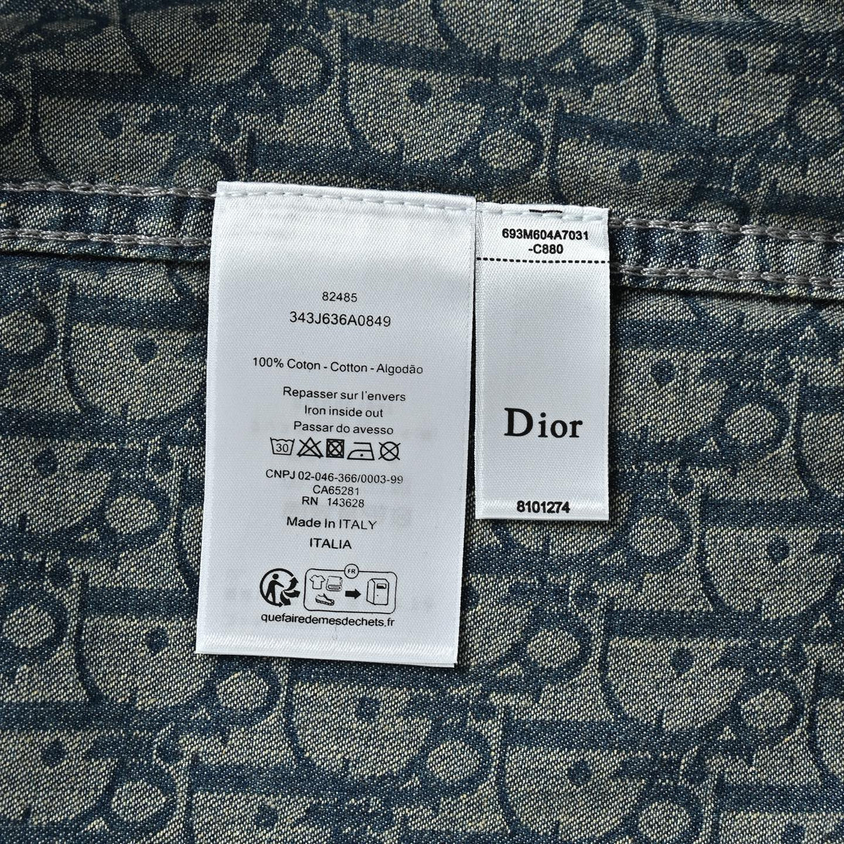 Oblique Denim Overshirt Blue