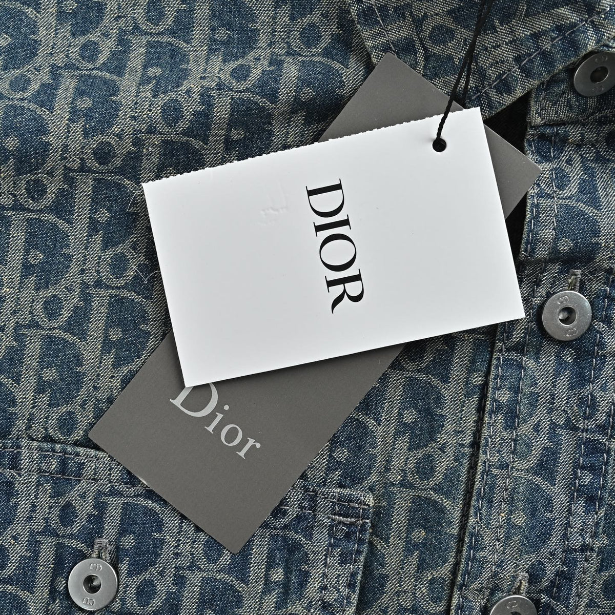 Oblique Denim Overshirt Blue
